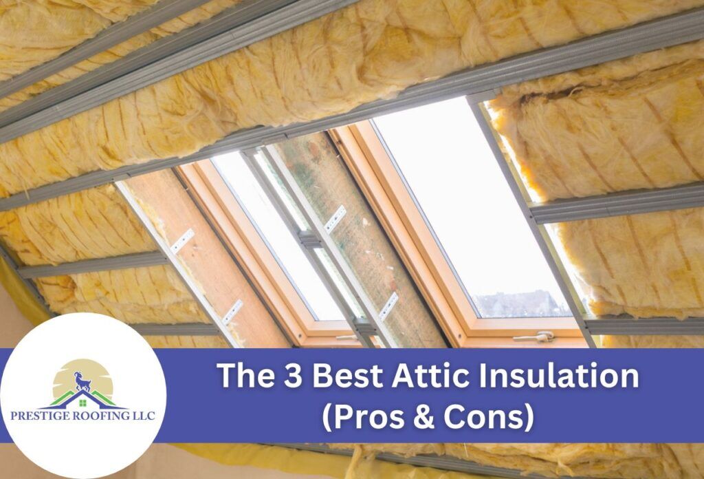 Attic with insulation and skylight showcasing energy efficiency options.