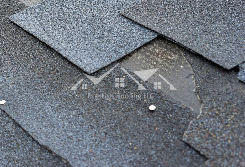 Missing or Damaged Shingles 4 Missing or Torn Shingles