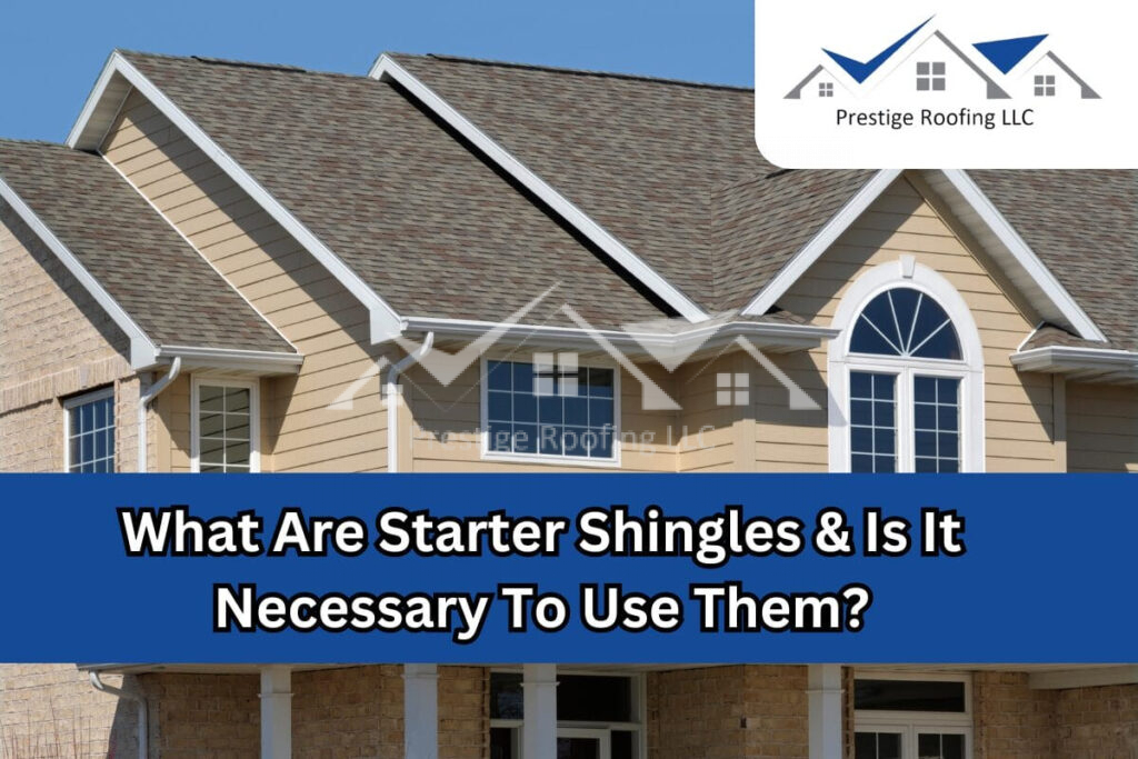 Modern house with beige siding and gray asphalt shingle roof installation