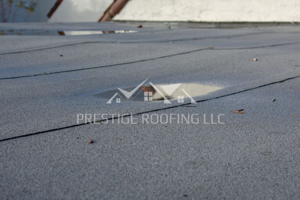 Ponding Water on Flat Roof