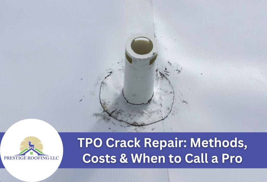 TPO roof crack repair with professional techniques and advice.